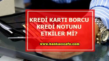 Kredi Kartı Borcu Kredi Notunu Etkiler Mi?